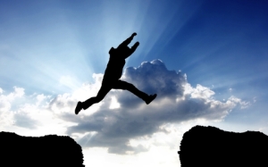 http://www.dreamstime.com/royalty-free-stock-photos-man-jumping-gap-sky-image30216068